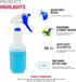 3X High Output Heavy Duty Spray Bottles for Cleaning Solutions, 3 Pack, 32 oz Professional Industrial Spray Bottles for Commercial, Household Clea...