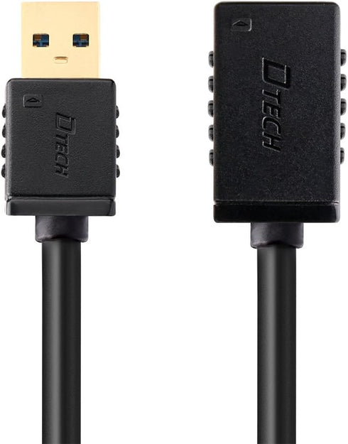 DTECH USB 3.0 Extension Cable 10ft Type A Male to Female Adapter with Gold Plated Connector (Black, 10 Feet)...