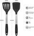 Silicone Spatula Set Heat Resistant - Stainless Steel Turner Spatulas Rubber Grip - Flexible Metal Spatulas for Non Stick Cookware - Pancake Turne...
