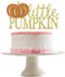 Little Pumpkin Cake Topper Gold Glittery- Little Pumpkin Baby Shower Decorations,Little Pumpkin Baby Shower Cake Topper,Pumpkin Cake Topper,Fall B...