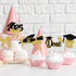 Morndew 24 PCS Graduation Done and Doctoral Cap Cupcake Toppers for Graduation Party Decorations...