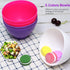 6 Pcs Silicone Mixing Bowls, 0.49 QT Reusable Silicone Bowl, Silicone Bowls for Melting Chocolate, Silicone Pinch Bowls for Sauce, White, Pink, Pu...