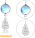 40pcs Leverback French Earring Hooks Stainless Steel Earring Blank Round Bezel Trays Earring Hoops with Loop for Women Men Girls DIY Jewelry Makin...