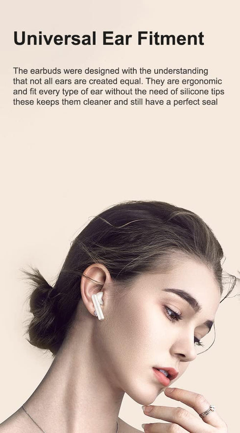 Acuvar in-Ear Wireless Bluetooth 5 Headphones, Earbuds IPX5 Waterproof with Microphone Rechargeable USB C Case with Round LCD Display for Smartpho...