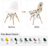 HAOYONG Waterproof Shell Chair Covers,Jacquard Dining Room Chair Slipcover Set of 2 Mid Century Modern Dining Chair Covers Stretchable Slipcovers ...