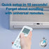 HQRP Universal A/C Remote Control Compatible with LG Panasonic Sharp Samsung Fujitsu Gree Guangda Guqiao Haier Helton Hemilton Hicon Hisense Hitac...