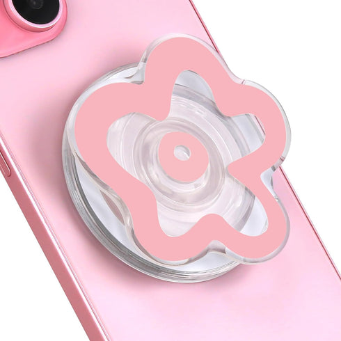 Phone Grip Compatible with MagSafe, Detachable Clear Flower Phone Grip Holder Collapsible, Compatible with Kindle, Smartphone Tablet Cell Phone Ac...