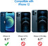 JETech Privacy Screen Protector for iPhone 12 6.1-Inch with Camera Lens Protector, Anti Spy Tempered Glass Film, 2-Pack Each......
