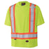 Pioneer High Visibility, Lightweight, Breathable Birdseye Short Sleeved Crew Neck Safety Shirt with Chest Pocket, Hook and Loop Closure, Reflectiv...