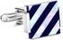 Mother of Pearl Cuff-links Onyx Stripe Tuxedo Cufflinks in a Gift Bag Wedding Gift for men (Blue and Silver)...