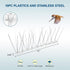 Bird Spikes, 10 Pack Pigeon Spikes of Stainless Steel for Outside to Keep Birds Away, Bird Scare Devices for Small Bird Cat Squirrel, Pigeon Spike...