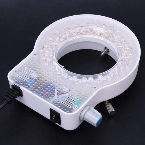 60LED Adjustable Brightness Microscope Ring Light Lamp Illuminator for Stereo Scope Microscope Supplier with Dimmer US Plug 110~240V...