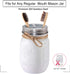 Mason Jar Bathroom Accessories Lids Set(4pcs) -Jars Not Included -Soap Dispenser,Toothbrush Holder,and Apothecary Jars Lids for Regular Mouth Maso...