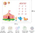 Circus Top Tent Baby Monthly Milestone Blanket, 48x40in Animal Show Hot Air Balloon Blanket Soft Flannel for Newborn Baby Shower, New Mom Gift Bab...
