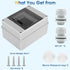 Waterproof Distribution Protection Box, ABS Plastic Breaker Electrical Box and Transparent Cover IP65, for Indoor Outdoor Wall Circuit Breaker (HT...