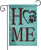 Teal Wooden Home Dog Paw Print Love Heart Monogram Burlap Garden Porch Lawn Flag Farmhouse Decorations Mailbox Decor Welcome Sign 12x18 Inch Mini ...