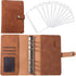 A6 PU Leather Notebook Binder Refillable 6 Ring Budget Binder for A6 Filler Paper, Loose Leaf Personal Planner Binder Cover with Buckle Closure-Br...