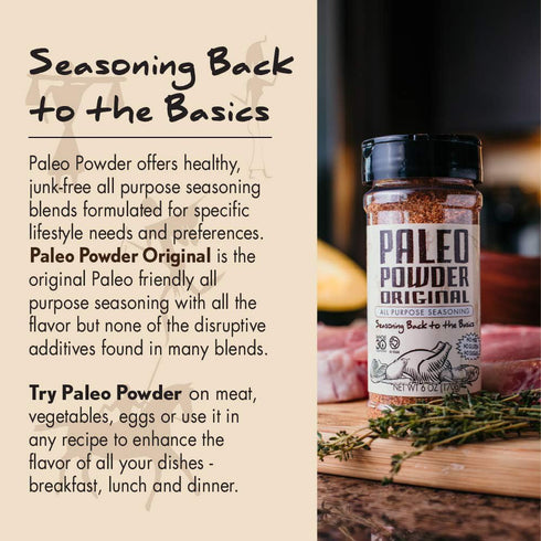 Paleo Powder All Purpose Seasoning Original Flavor. The First and Original Paleo Food Seasoning Great for all Paleo Diets! Certified Keto Food, Pa...