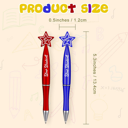 32 Pcs Star Student Ballpoint Pens Bulk Motivational Quote Pens Teacher Appreciation Gifts Graduation Gift for Teacher Home Office School Supplies...