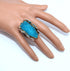 Retro Resin Crystal Stone Cocktail Rings Gothic Hip Hop Punk Crystal Engagement Wedding Statement Rings Uniquely Stylish Jewelry Gifts for Women (...