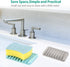 3PCS Self Draining Soap Holder, Premium Silicone Soap Dish, Soap Saver for Shower, Bathroom, Kitchen, Bath Tub, Sponges, Keep Soaps Bars Dry Clean...