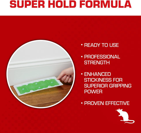 Tomcat Super Hold Glue Traps Rat Size for Rats, Mice, Snakes, Cockroaches, Spiders, and Scorpions, Ready-To-Use, 2 Traps...