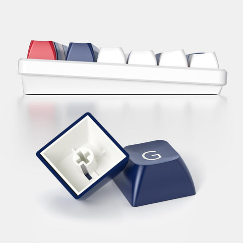 GTSP 150-Keys ASA Profile Keycaps Double Shot PBT Keycap 75 Percent ISO/ANSI Layout for 108 104 87 82 68 61 MX switches Mechanical Keyboard(Snow A...