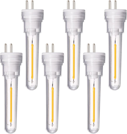 DGE S14 Replacement LED Bulb 6 Pack Replacement String Light Bulbs 1.5 Watt LED Replacement Light Bulb, Shatter-Proof and Waterproof IP65...