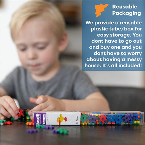 KADU Classic 80 Piece Classic Set - STEM/STEAM Building + Construction Toy, for Open + Imaginative Play...