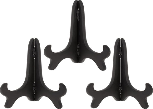 Stand for Collectible Plate - Pack of 3 - Black Easel Stand - Decoration Easels for Antique Plates - Display Holder - 4.9"...