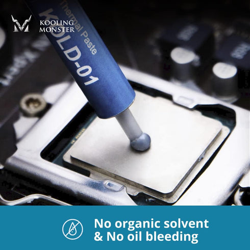 KOLD-01, High Performance Silicone Thermal Paste for Cooling All CPU/Heatsinks, Silicone Paste Designed for Easy Spreading, Inc. Gloves & Cleaning...