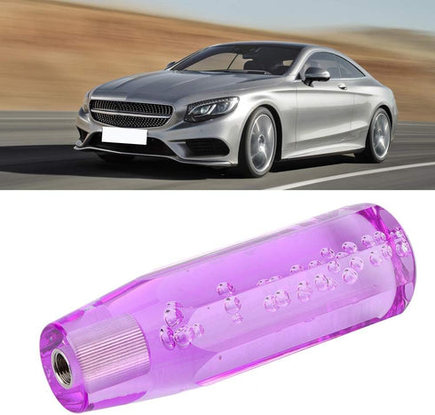 Tbest R Shift Knob G29,Crystal Clear Shift Knob 15Cm5.9In Crystal Car Shift Knob Gear Stick Lever Universal for Manual Transmission Vehiclespurple...