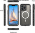 ShellBox Case compative with iPhone 15 Pro Max,Waterproof Case with Built-in Screen Protector, Shockproof Cover Heavy Duty Wireless Charging Case ...