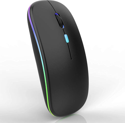 Bluetooth Mouse for iPad MacBook Air MacBook Pro iPad Pro Air Mac iMac Pro Laptop/Desktop/Computer/ Win8/10/11 Rechargeable (BT5.2+BT3.0+2.4GHz/US...