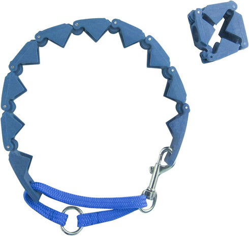 Dog Training Collar with 4 Extra Links for Medium, Large and X-Large Dogs (Blue)...