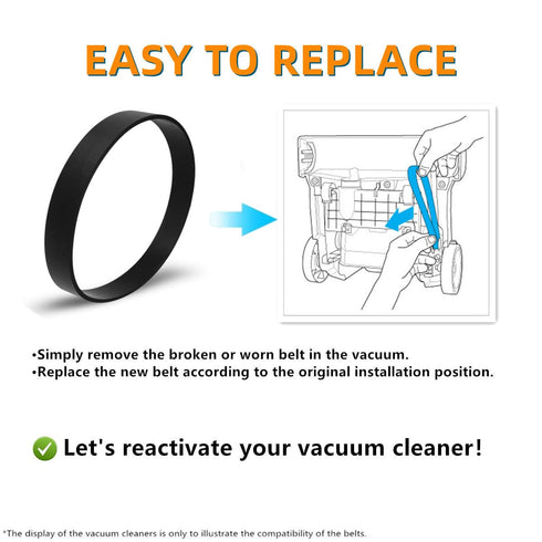 Replacement Belts for Black and Decker Air Swivel Vacuum Models BDASV101 BDASV102 BDASV103 BDASV104 BDASL201 BDASL202 BDASP103 BDLCE101 and BDLCE1...