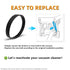 Replacement Belts for Black and Decker Air Swivel Vacuum Models BDASV101 BDASV102 BDASV103 BDASV104 BDASL201 BDASL202 BDASP103 BDLCE101 and BDLCE1...