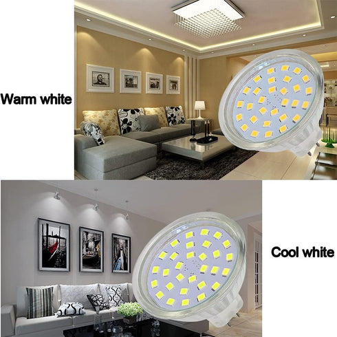 12V Low Voltage MR16 GU5.3 Led 4W Daylight White 6000k Bulb Equivalent to 20W 35W Halogen Spotlights for Outdoor Landscape Flood Track Lighting (4...