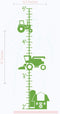 Farm Tractor Growth Chart Vinyl Height Ruler Boy Bedroom Décor Wall Decals Lime Green...