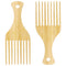 2-Piece Bamboo Comb Set for Afro Hair: Natural Anti-Static Picks for Curly, Thick Hair, Ideal for Men and Women, Eco-Friendly Styling and Detangli...