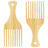 2-Piece Bamboo Comb Set for Afro Hair: Natural Anti-Static Picks for Curly, Thick Hair, Ideal for Men and Women, Eco-Friendly Styling and Detangli...