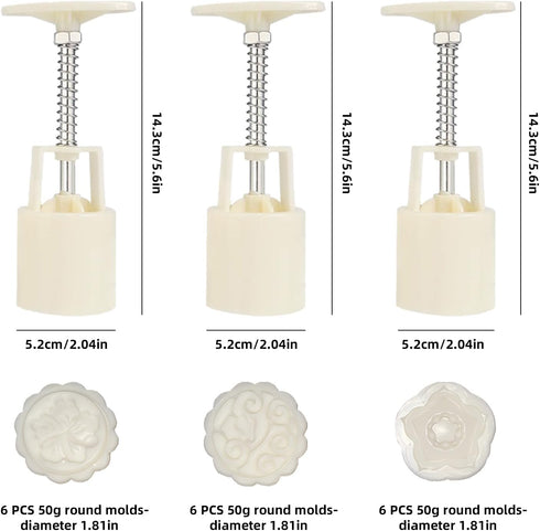 21 Pieces Bath Bomb Mold Kit, MaehSab 3 Pcs Round Bath Bombs Press with 18 Flower Pattern Stamps for Making DIY Bath Bombs Tools, Moon Cake Making...