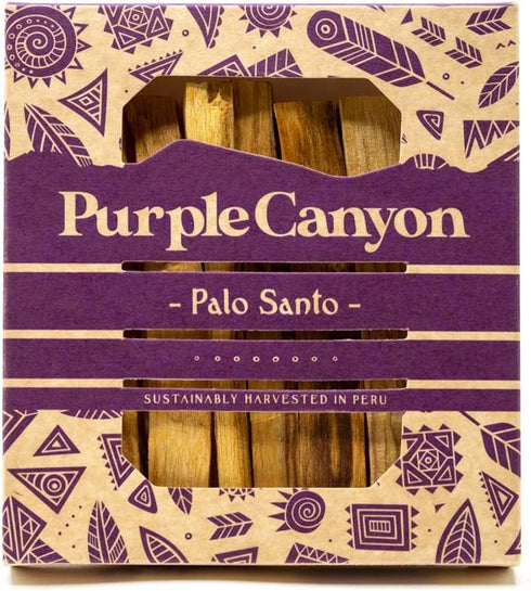 Purple Canyon Palo Santo Incense Sticks - 8 Pack | Sustainably Harvested Natural Incense for Smudging, Meditation, Cleansing, and Stress Relief...
