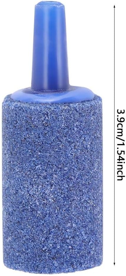 20PCS Blue Sandstone Cylinder Shape Aquarium Aeration Bubble Stone Set Air Stone Kit Fish Oxygen Pump Bubble Stones Airstones Diffuser...