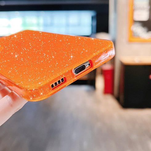 MINSCOSE Compatible with for Samsung Galaxy S23 Plus Case,Cute Neon Bright Color,Glitter Bling Thin Slim Shockproof Silicone Sparkly Case, Soft TP...