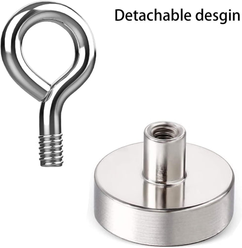 Magnetic Eye Hooks, 6PCS Strong Neodymium Magnet Loop Hooks for Hanging, Lights, Tools, Kitchen, Workplace, Office (Diameter1.2in)...