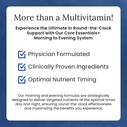 Gulp Core Essentials AM PM Multivitamin for Men & Women | Energy, Immunity, Stress & Sleep Support | Omega 3, Probiotics, Antioxidants & More | 60...