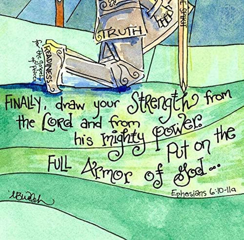 First Communion Gift for Boys - Armor of God - Signed Art Print (8x10 Inches)...