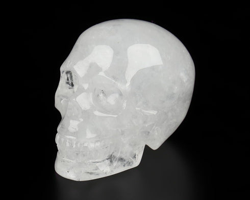 Skullis 2.0" Quartz Rock Crystal Carved Crystal Skull- Hand Carved Gemstone Fine Art Sculpture....