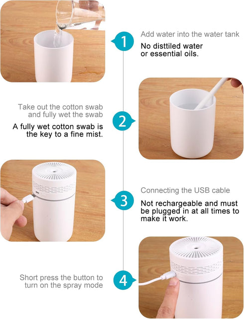 Humidifier LtYioe Small Humidifiers for bedroom, Portable Cool Mist Humidifiers for Baby Home with RGB Changing Light, 2 Mist Modes & Auto Shut Of...